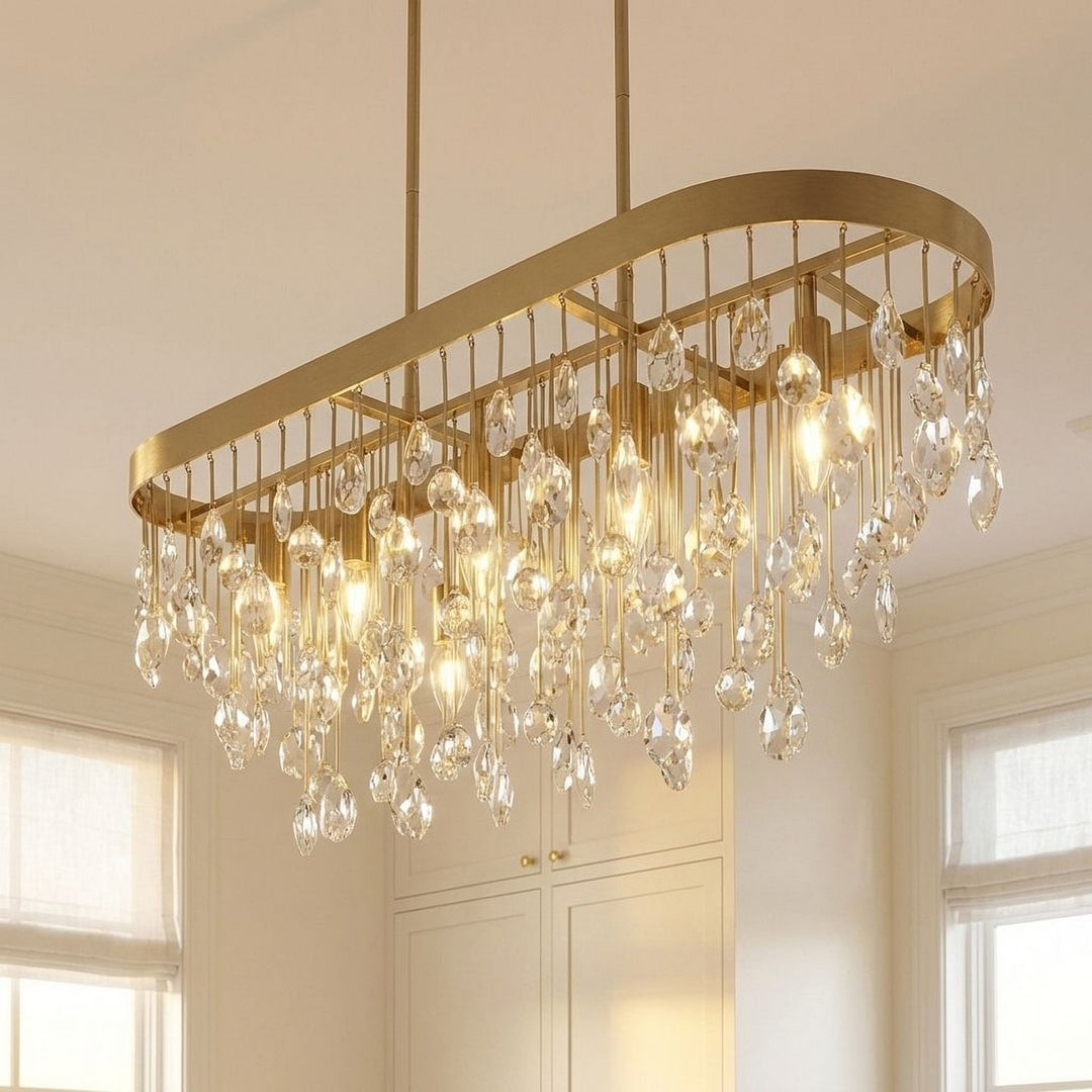 Savoy House - 1-1847-8-127 - Eight Light Linear Chandelier - Livorno - Noble Brass