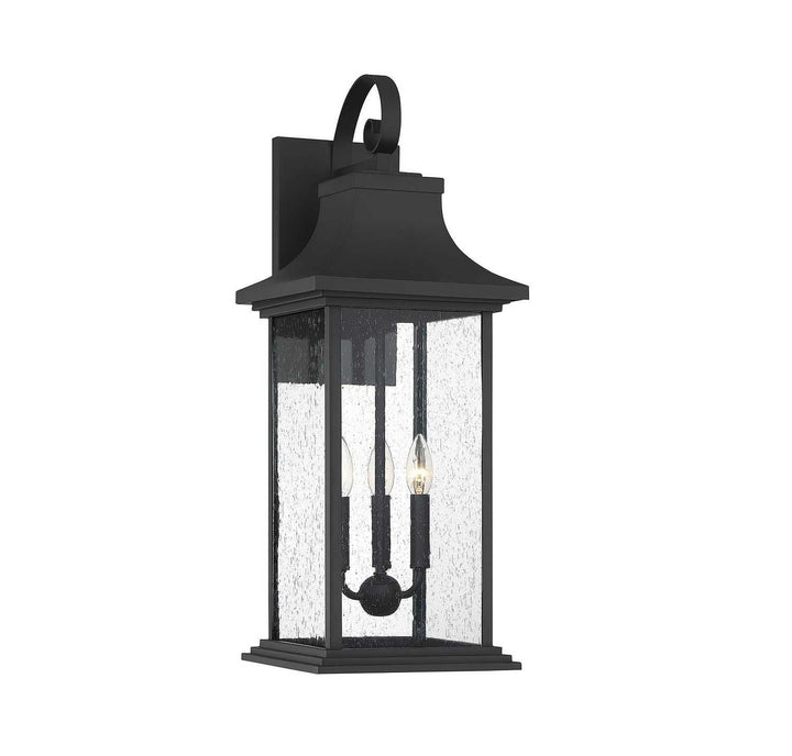Hancock Three Light Outdoor Wall Sconce in Matte Black Savoy House