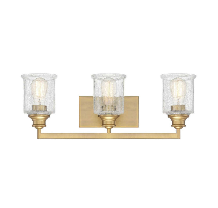 Savoy House - 8-1972-3-322 - Three Light Bath Bar - Hampton - Warm Brass