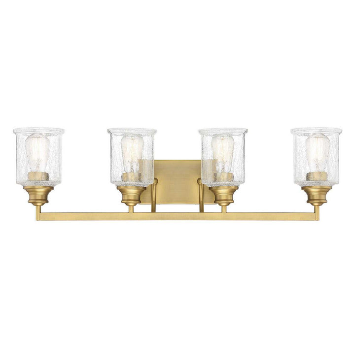 Savoy House - 8-1972-4-322 - Four Light Bath Bar - Hampton - Warm Brass