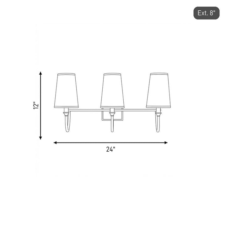Savoy House - 8-2542-3-109 - Three Light Bath Bar - Cameron - Polished Nickel