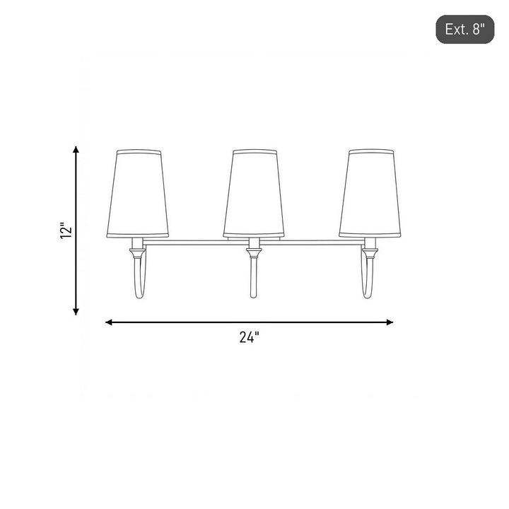 Savoy House - 8-2542-3-89 - Three Light Bath Bar - Cameron - Matte Black