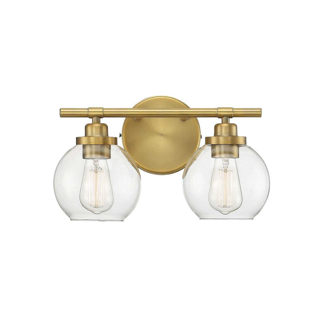 Carson Two Light Bath Bar in Warm Brass Savoy House