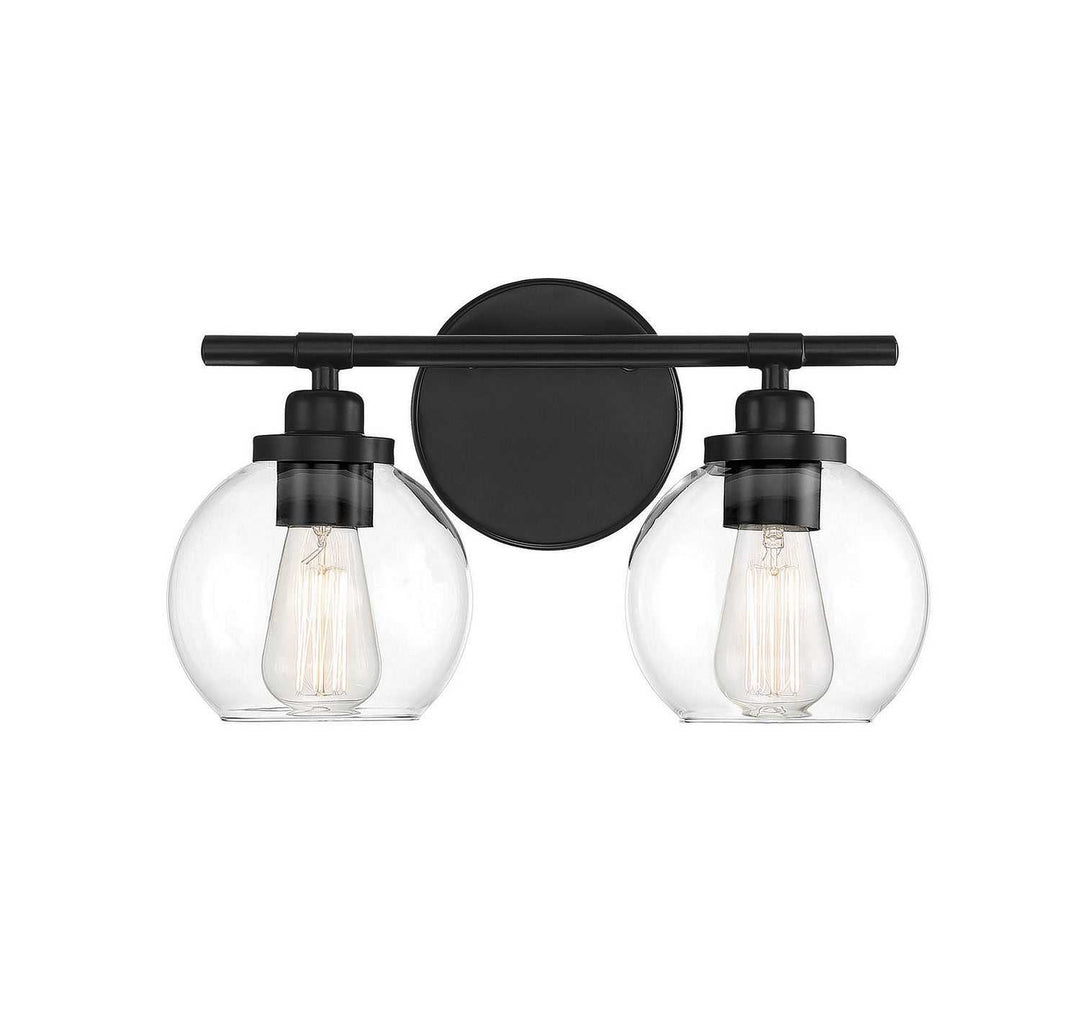 Carson Two Light Bath Bar in Matte Black Savoy House