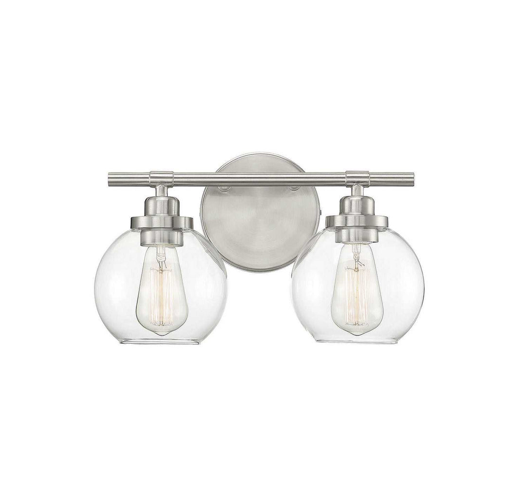 Carson Two Light Bath Bar in Satin Nickel Savoy House