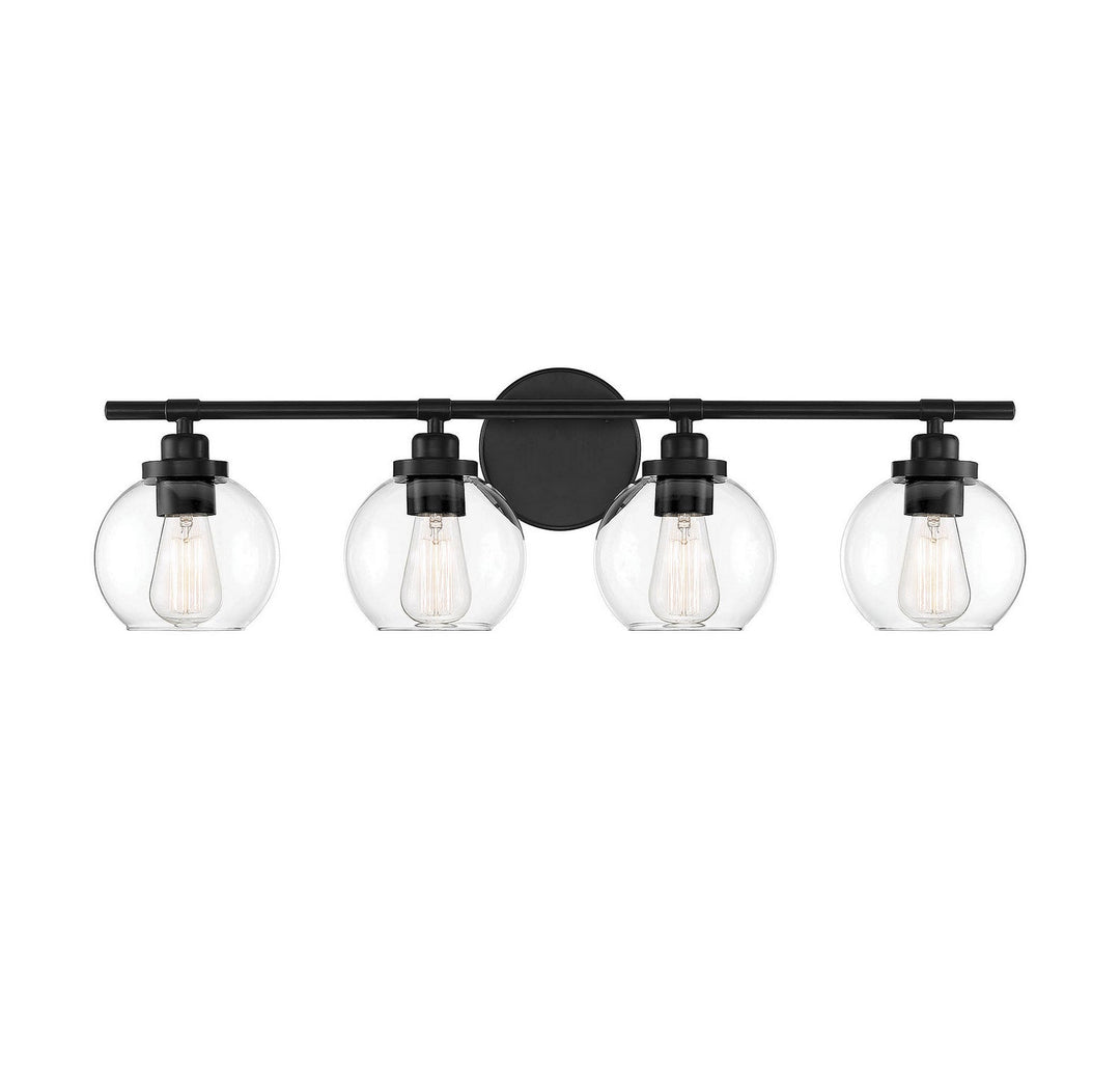 Carson Four Light Bath Bar in Matte Black Savoy House