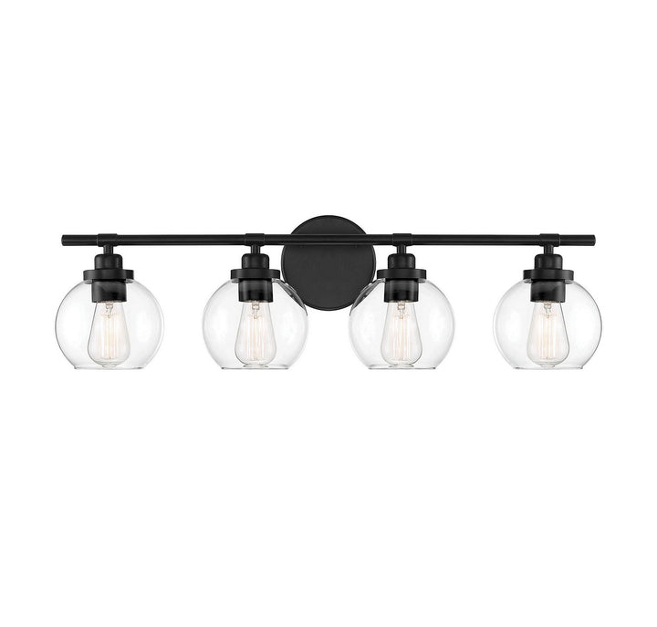 Savoy House - 8-4050-4-BK - Four Light Bath Bar - Carson - Matte Black