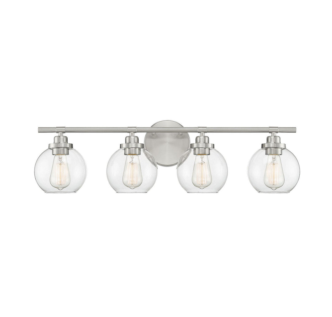 Carson Four Light Bath Bar in Satin Nickel Savoy House