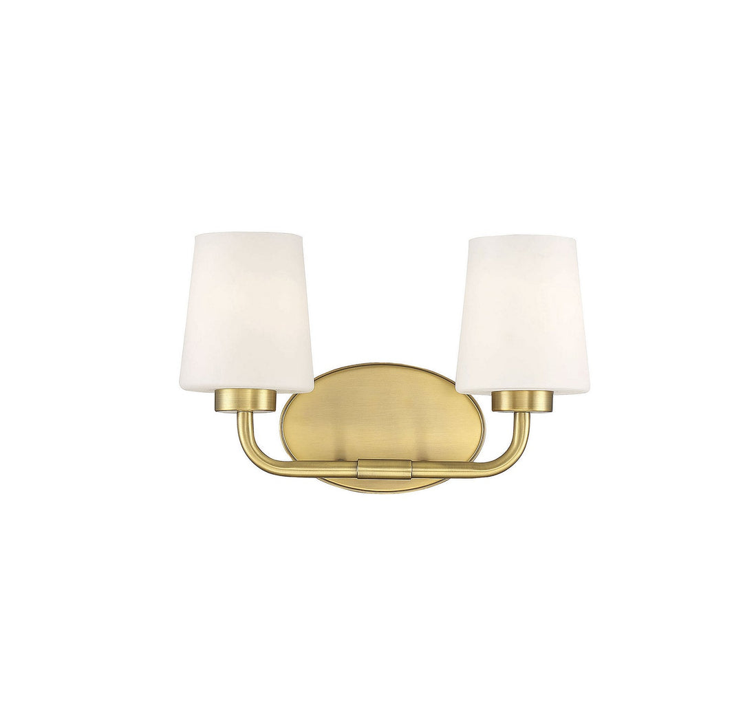 Capra Two Light Bath Bar in Warm Brass Savoy House