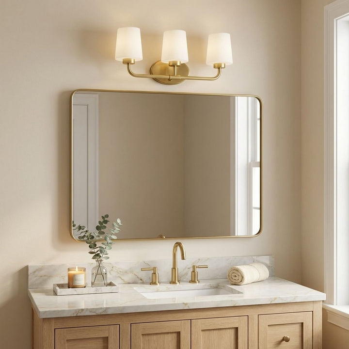 Savoy House - 8-4090-3-322 - Three Light Bath Bar - Capra - Warm Brass