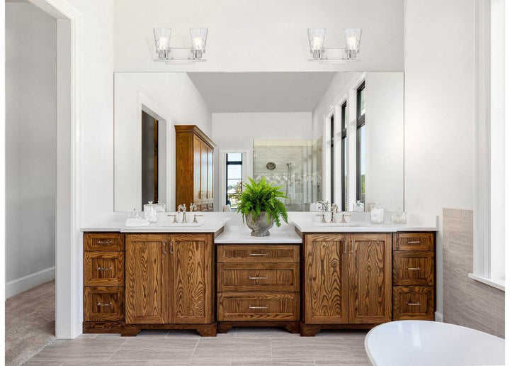 Vaughan Two Light Bath Bar in Satin Nickel Savoy House