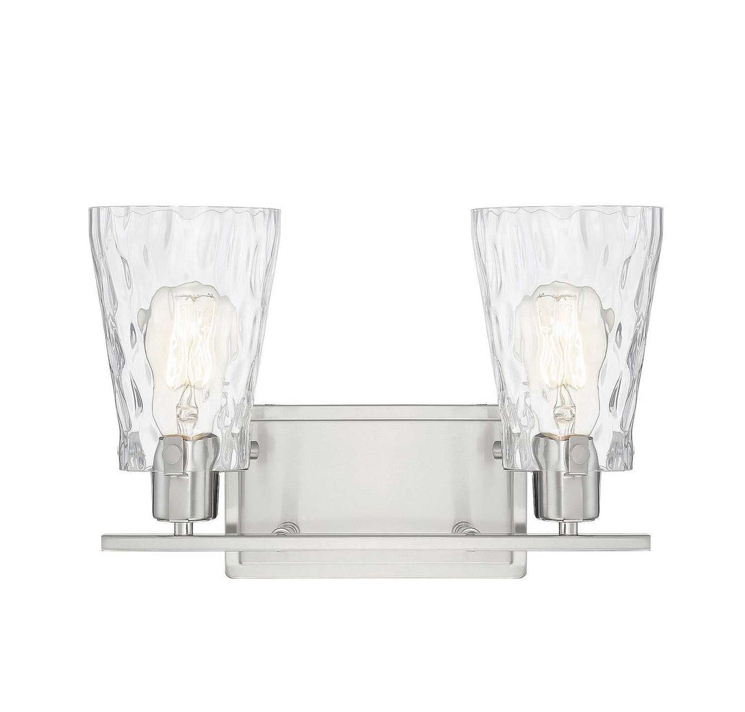 Vaughan Two Light Bath Bar in Satin Nickel Savoy House