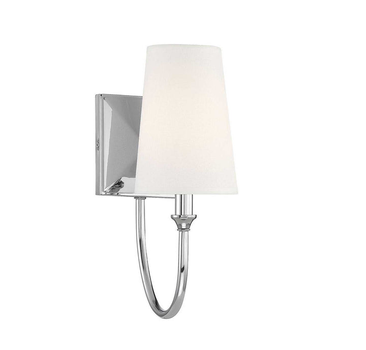 Cameron One Light Wall Sconce in Polished Nickel Savoy House