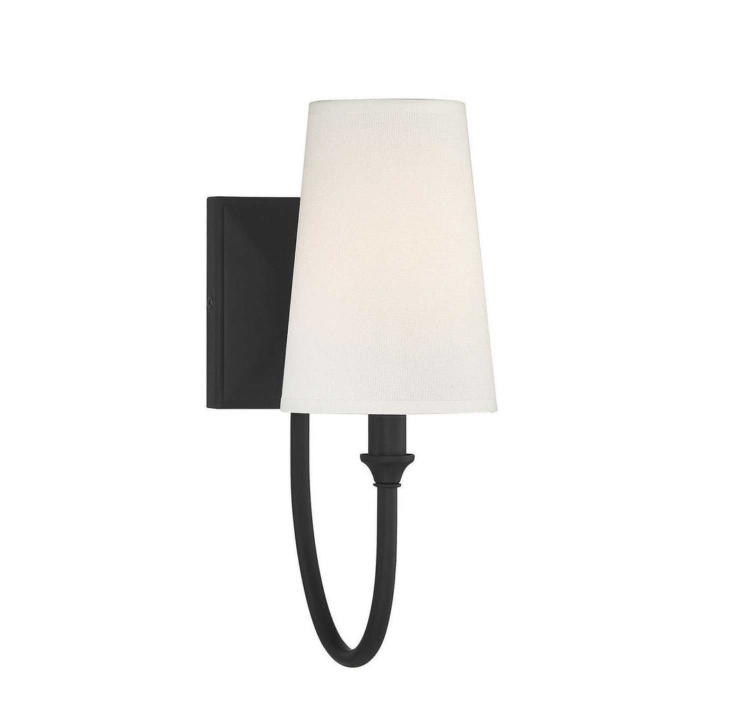 Cameron One Light Wall Sconce in Matte Black Savoy House