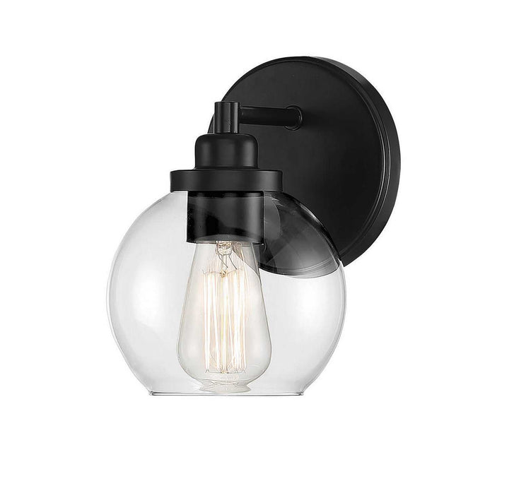 Carson One Light Wall Sconce in Matte Black Savoy House
