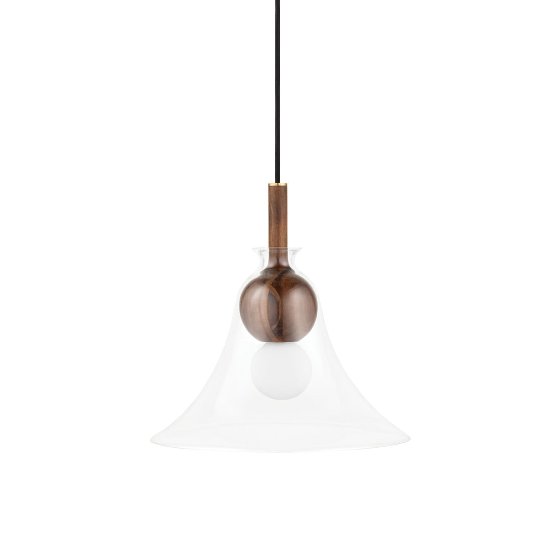 Dani One Light Pendant in Aged Brass - available from The Lighting Shoppe, trusted by Canadian homeowners