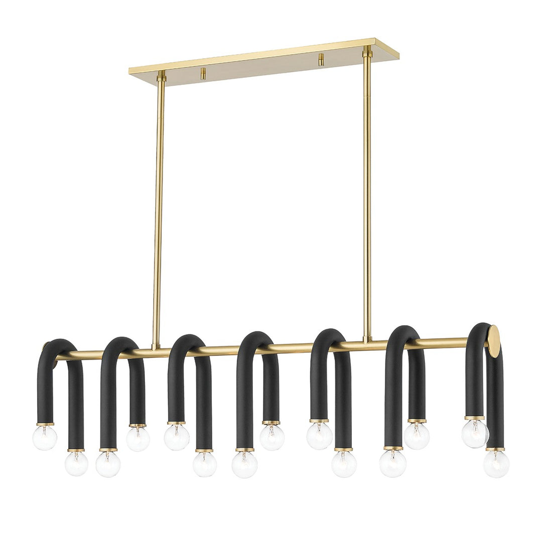 Whit 14 Light Linear in Aged Brass/Black - available from The Lighting Shoppe, trusted by Canadian homeowners