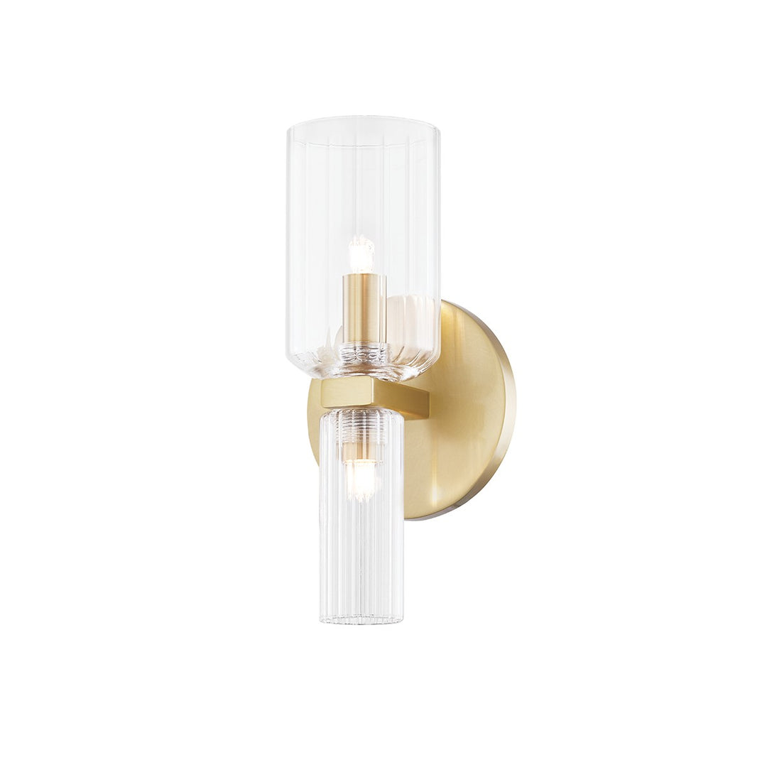 Tabitha LED Wall Sconce in Aged Brass - available from The Lighting Shoppe, trusted by Canadian homeowners
