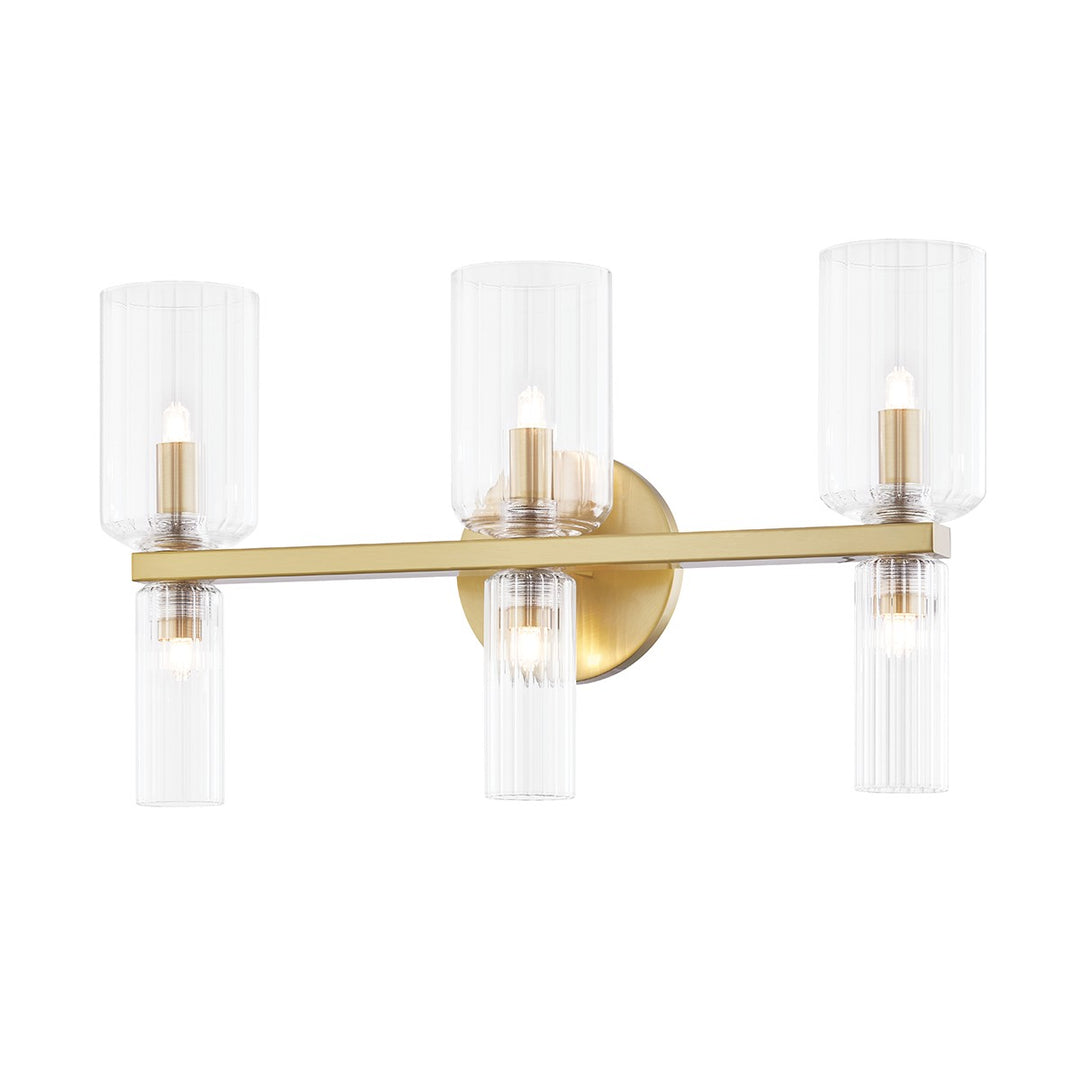 Tabitha LED Bath and Vanity in Aged Brass - available from The Lighting Shoppe, trusted by Canadian homeowners