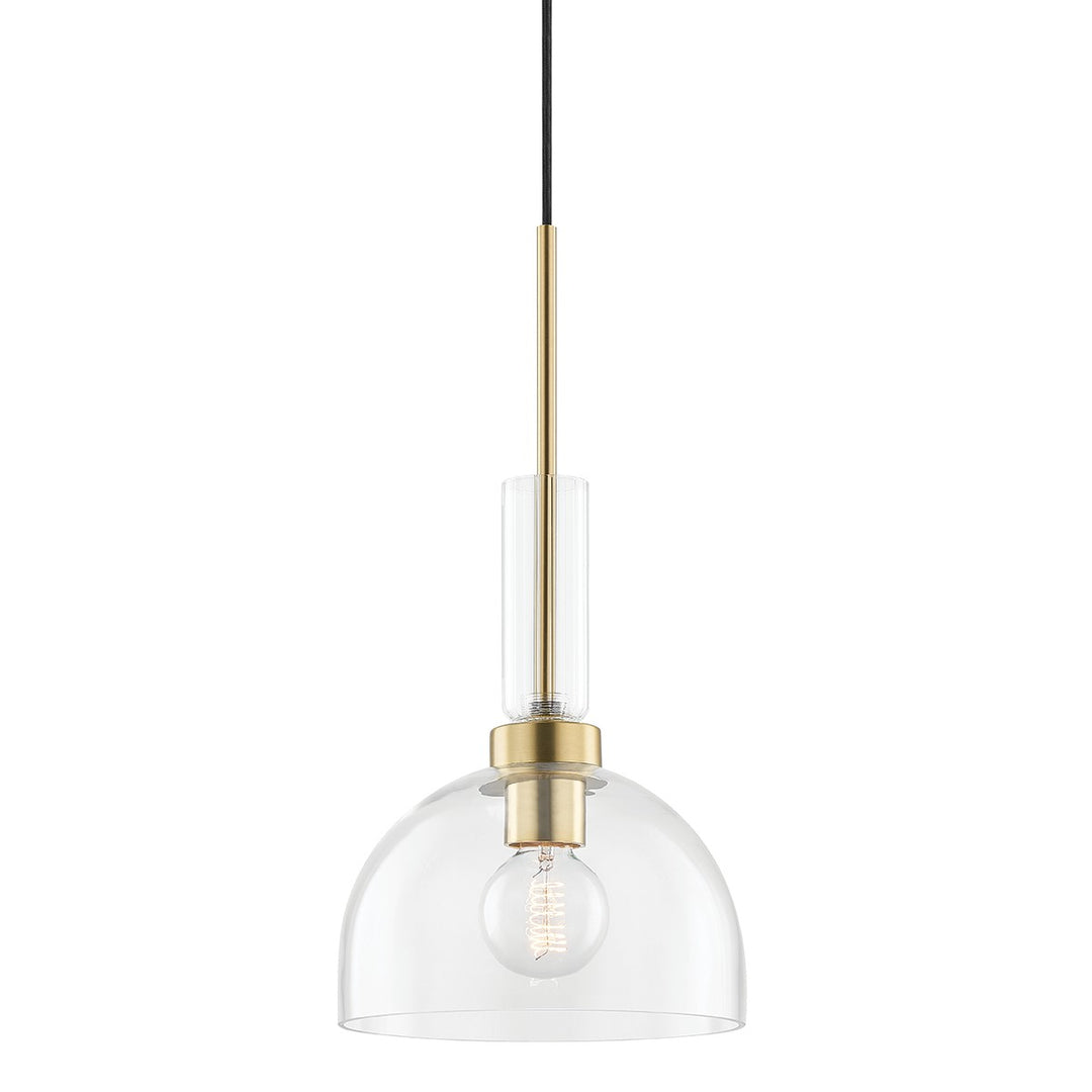 Tabitha One Light Pendant in Aged Brass - available from The Lighting Shoppe, trusted by Canadian homeowners