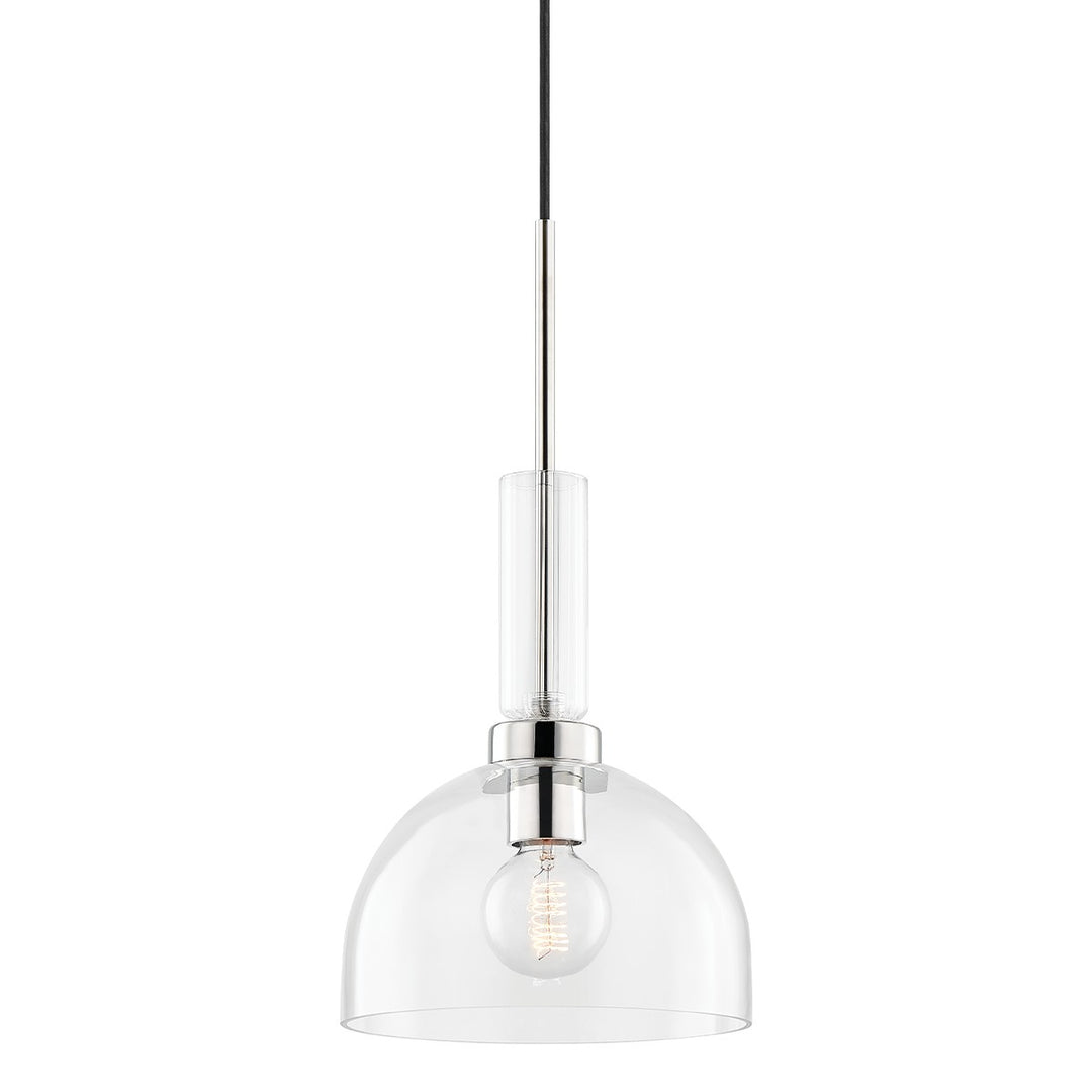 Tabitha One Light Pendant in Polished Nickel - available from The Lighting Shoppe, trusted by Canadian homeowners