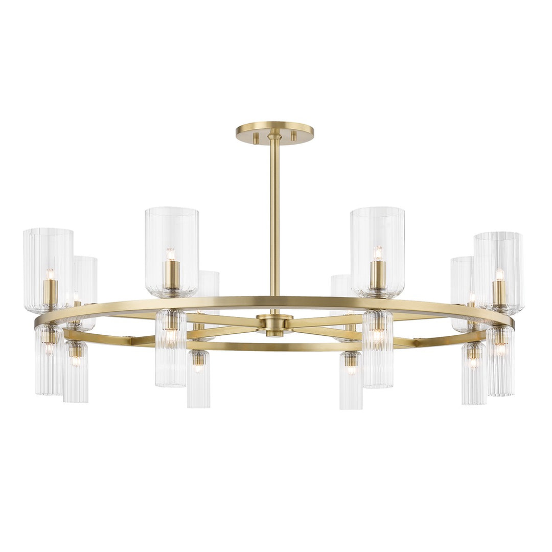Tabitha 16 Light Chandelier in Aged Brass - available from The Lighting Shoppe, trusted by Canadian homeowners