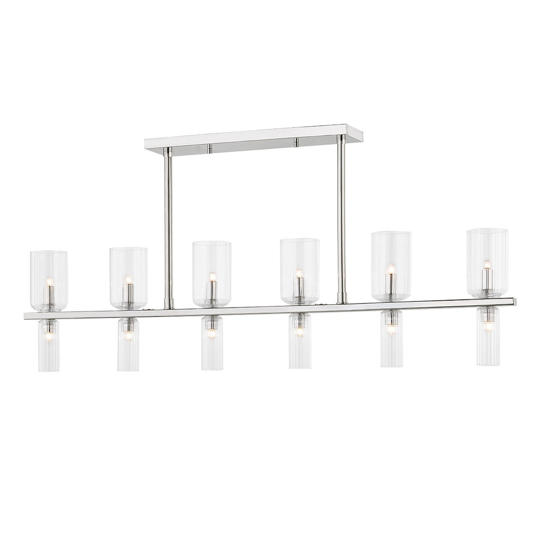 Tabitha 12 Light Linear in Polished Nickel - available from The Lighting Shoppe, trusted by Canadian homeowners