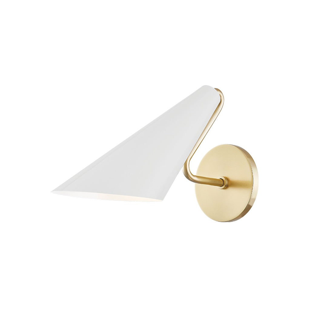 Talia One Light Wall Sconce in Aged Brass/Dove Gray Combo - available from The Lighting Shoppe, trusted by Canadian homeowners