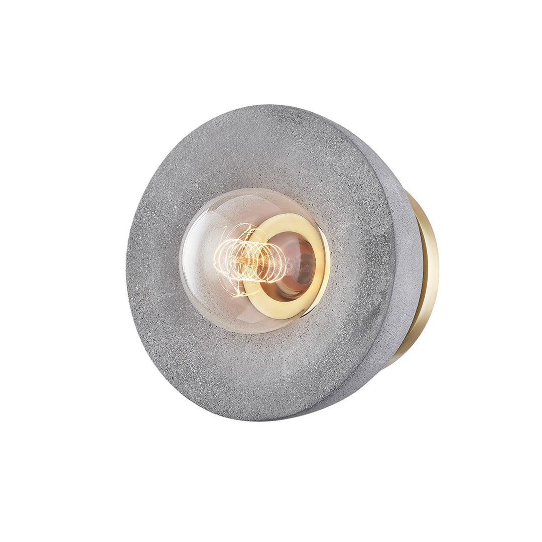 Poppy One Light Flush Mount in Aged Brass - available from The Lighting Shoppe, trusted by Canadian homeowners