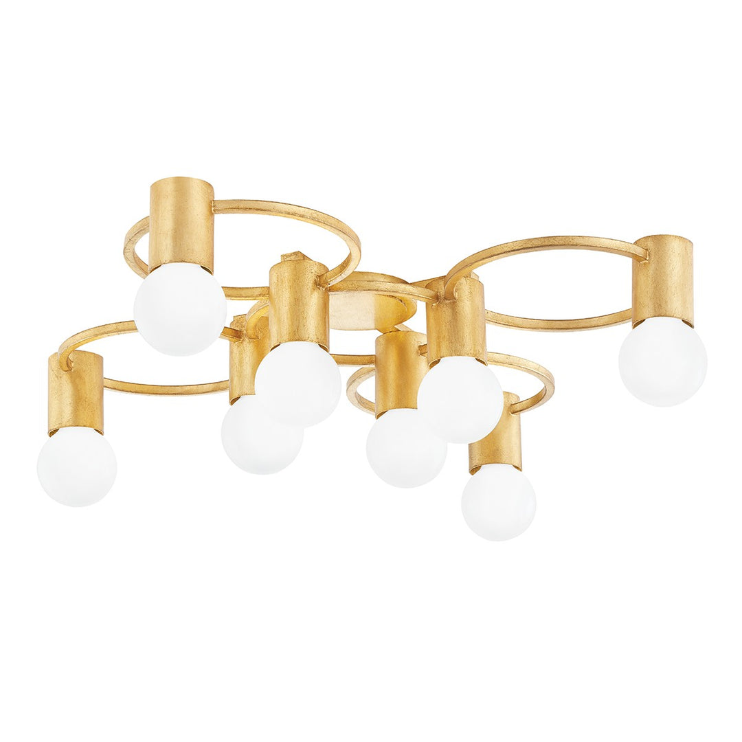 Hope Eight Light Semi Flush Mount in Gold Leaf - available from The Lighting Shoppe, trusted by Canadian homeowners