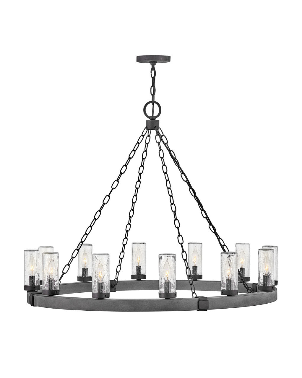 Sawyer LED Chandelier in Aged Zinc - available from The Lighting Shoppe, trusted by Canadian homeowners