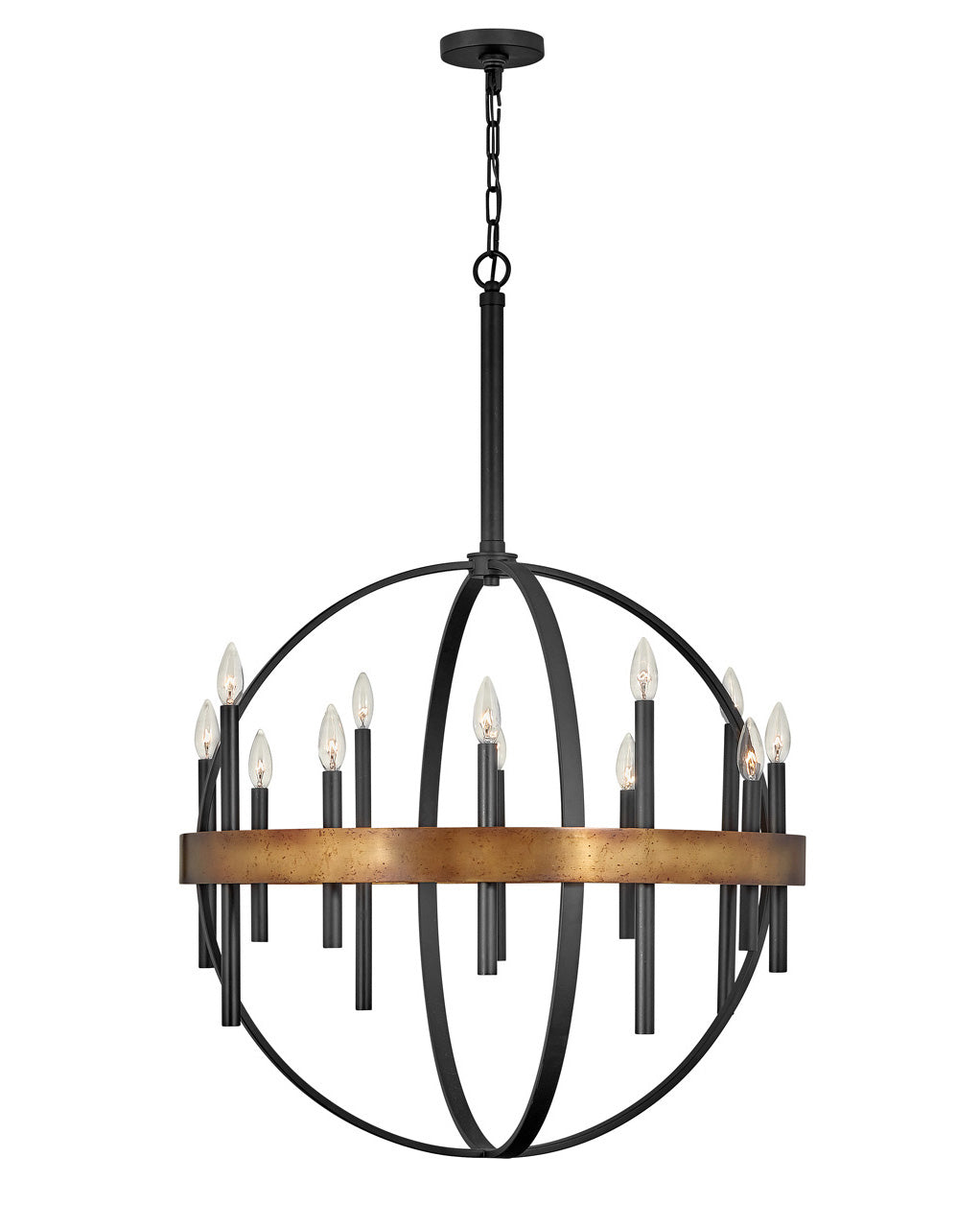 Wells LED Chandelier in Weathered Brass - available from The Lighting Shoppe, trusted by Canadian homeowners