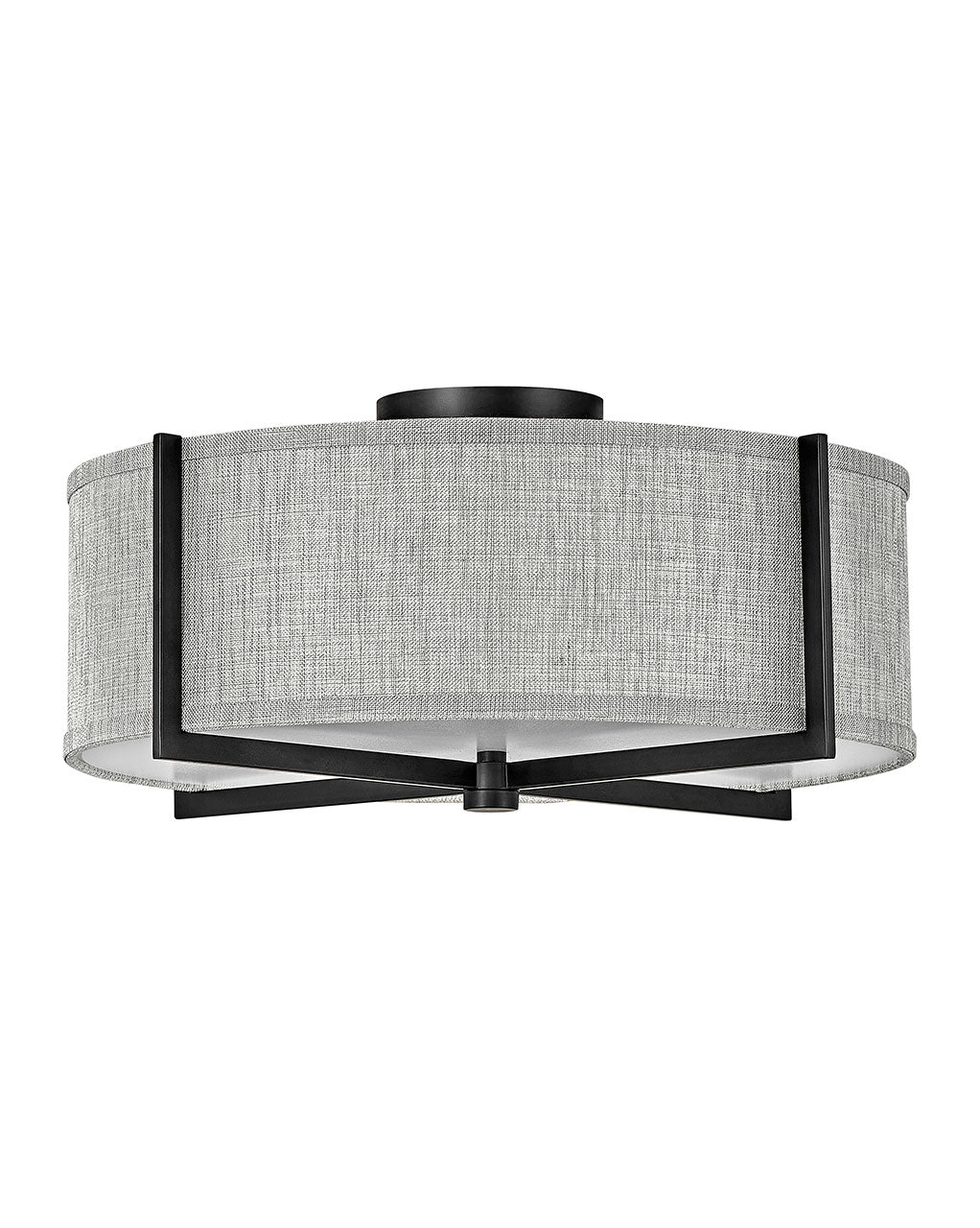 Axis Heathered Gray LED Semi-Flush Mount in Black - available from The Lighting Shoppe, trusted by Canadian homeowners