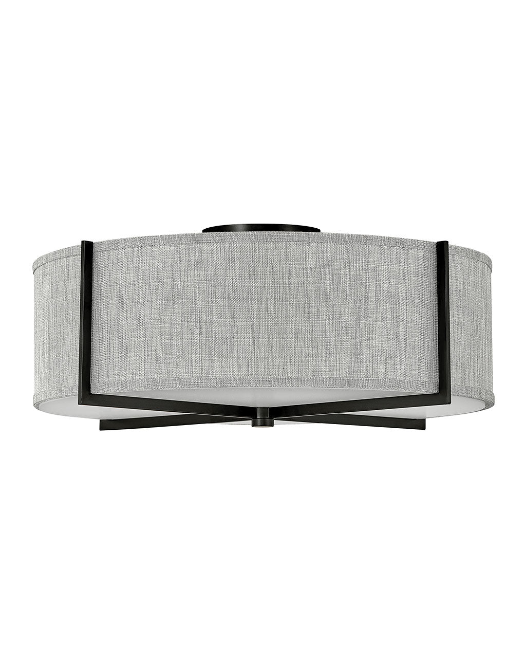 Axis Heathered Gray LED Semi-Flush Mount in Black - available from The Lighting Shoppe, trusted by Canadian homeowners