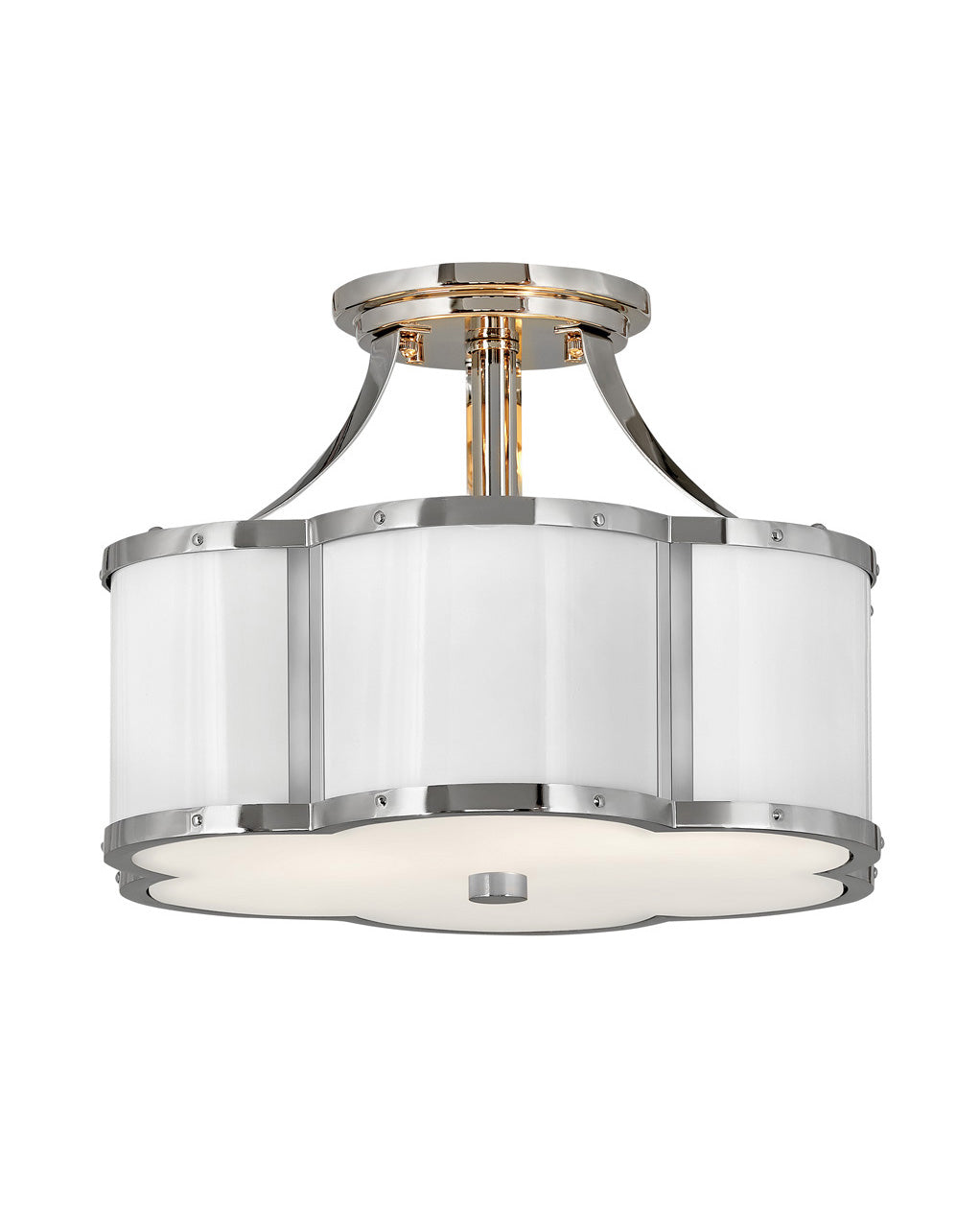 Chance LED Semi-Flush Mount in Polished Nickel - available from The Lighting Shoppe, trusted by Canadian homeowners
