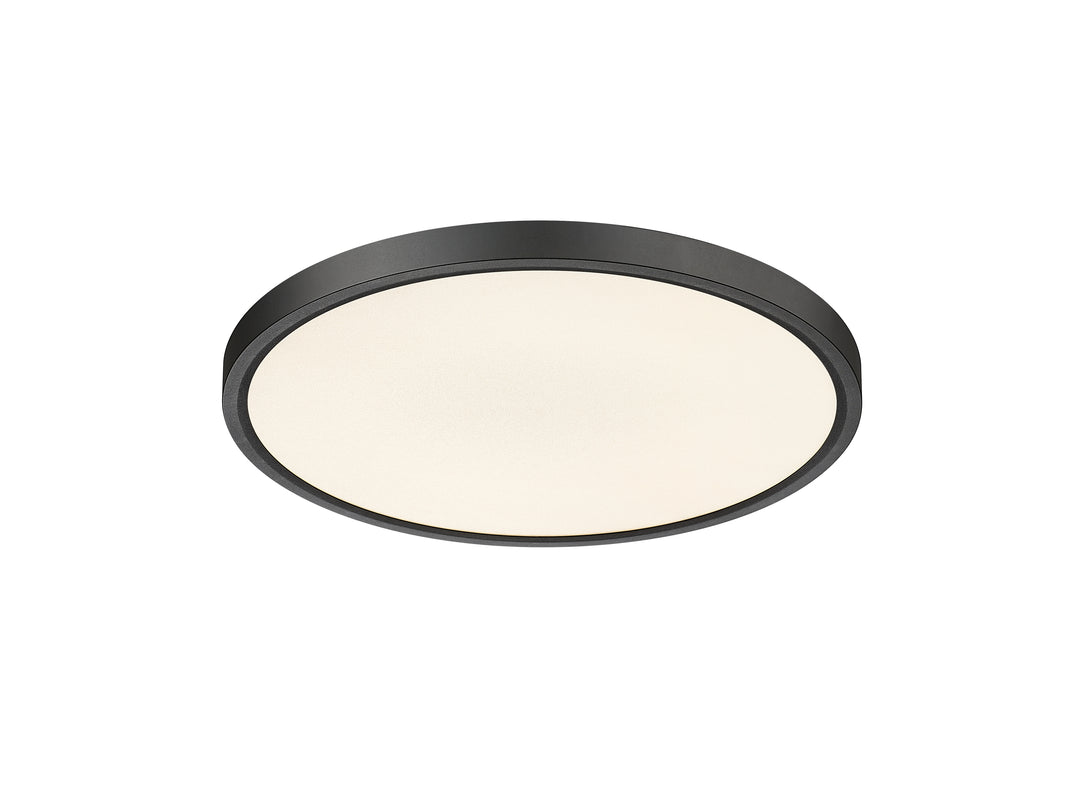 12" Slim Disk Pro-Value LED Flush Mount Black 5CCT Selectable