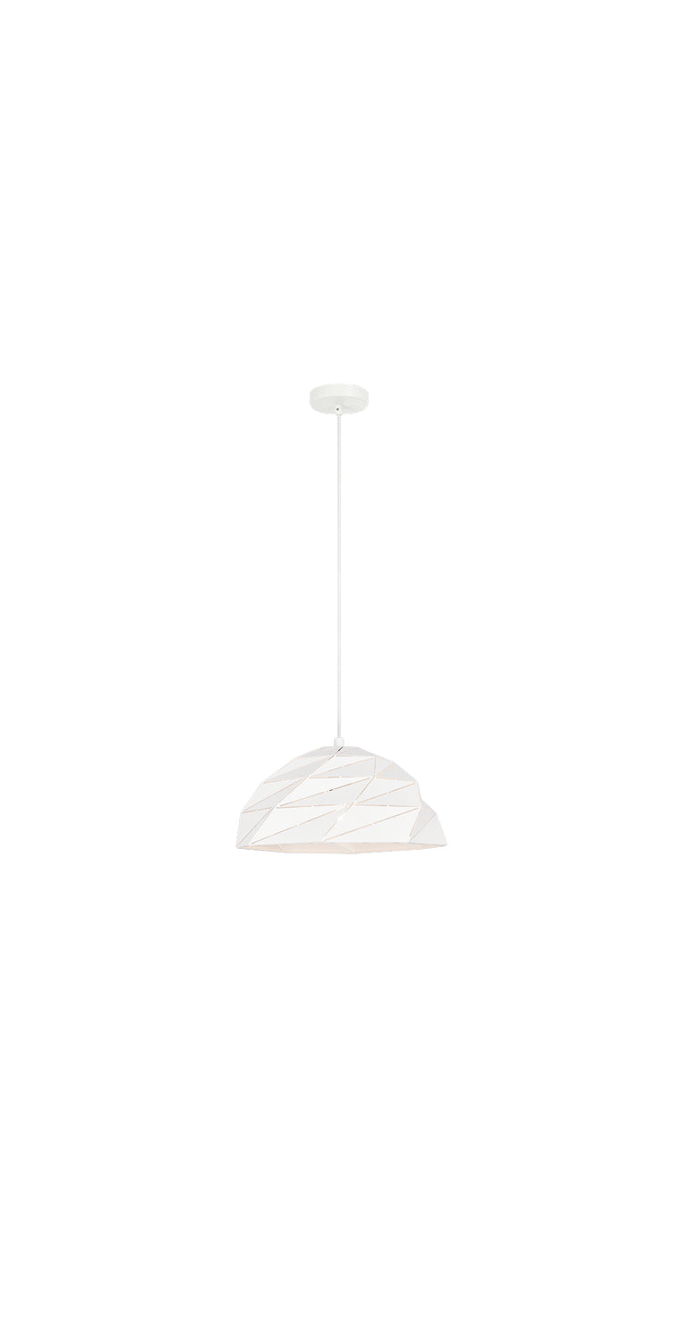 Riku One Light Pendant in White - available from The Lighting Shoppe, trusted by Canadian homeowners