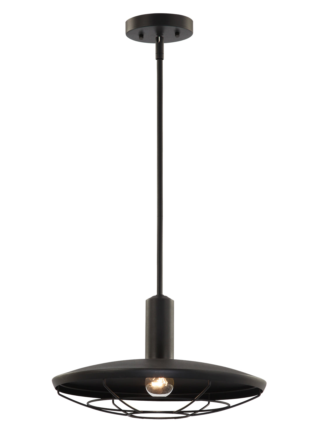 Compton One Light Pendant in Matte Black - available from The Lighting Shoppe, trusted by Canadian homeowners