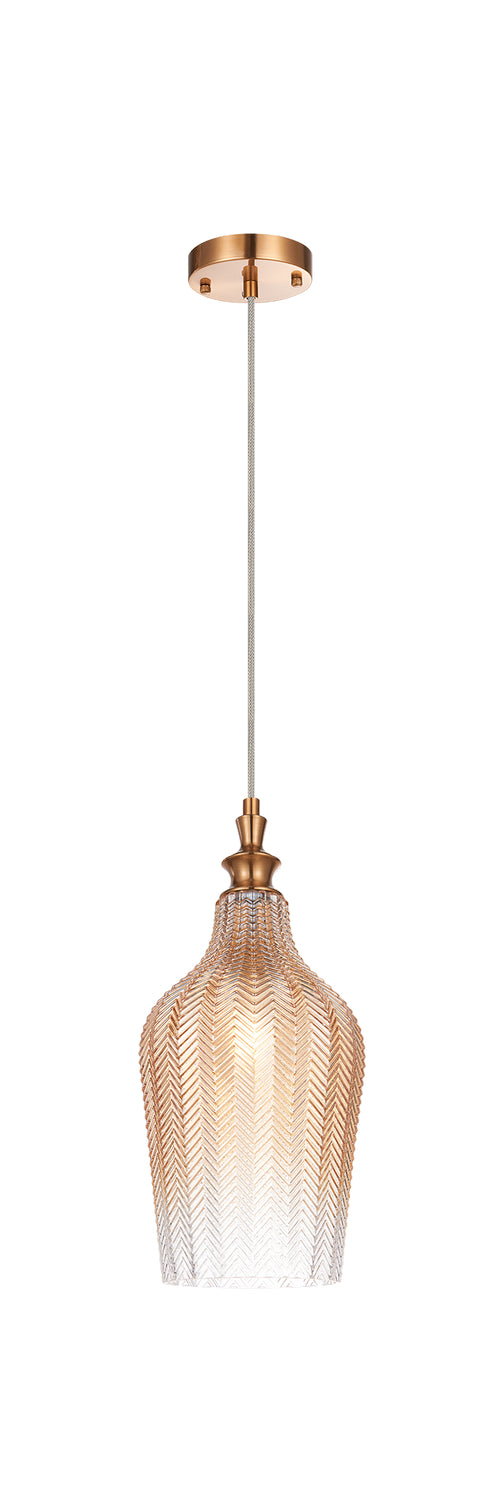 Renity One Light Pendant in Aged Gold Brass - available from The Lighting Shoppe, trusted by Canadian homeowners