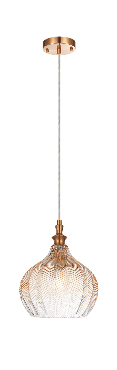 Renity One Light Pendant in Aged Gold Brass - available from The Lighting Shoppe, trusted by Canadian homeowners