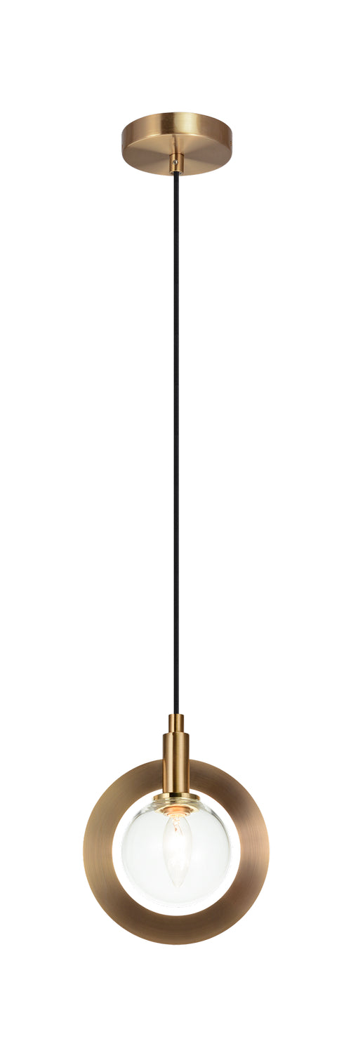 Astro One Light Pendant in Aged Gold Brass - available from The Lighting Shoppe, trusted by Canadian homeowners