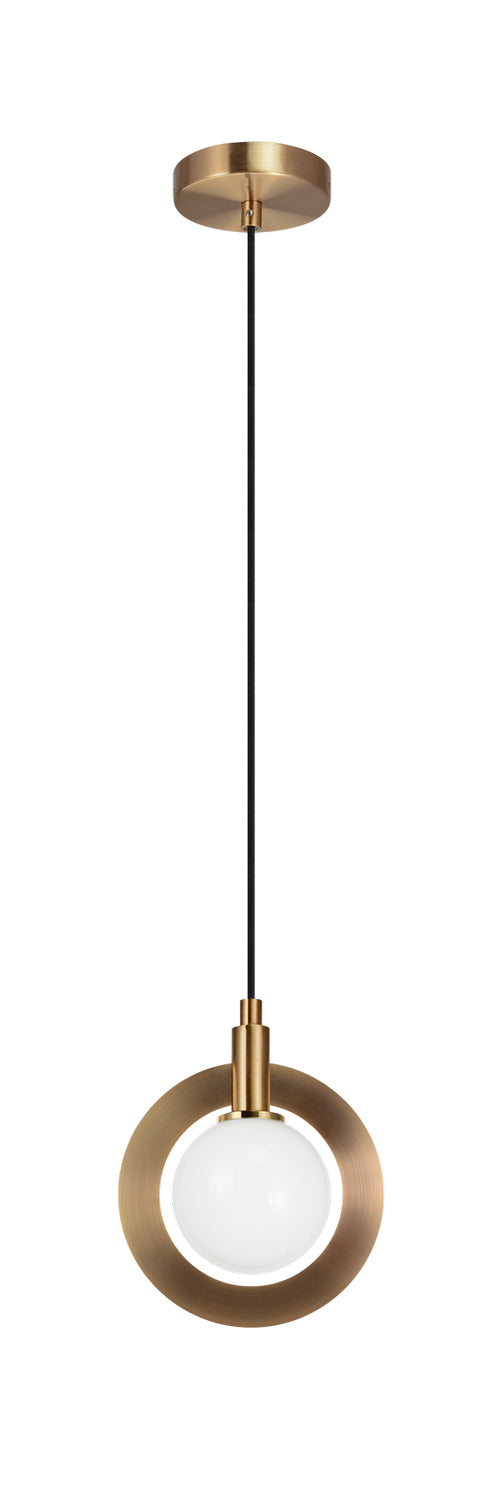 Astro One Light Pendant in Aged Gold Brass - available from The Lighting Shoppe, trusted by Canadian homeowners