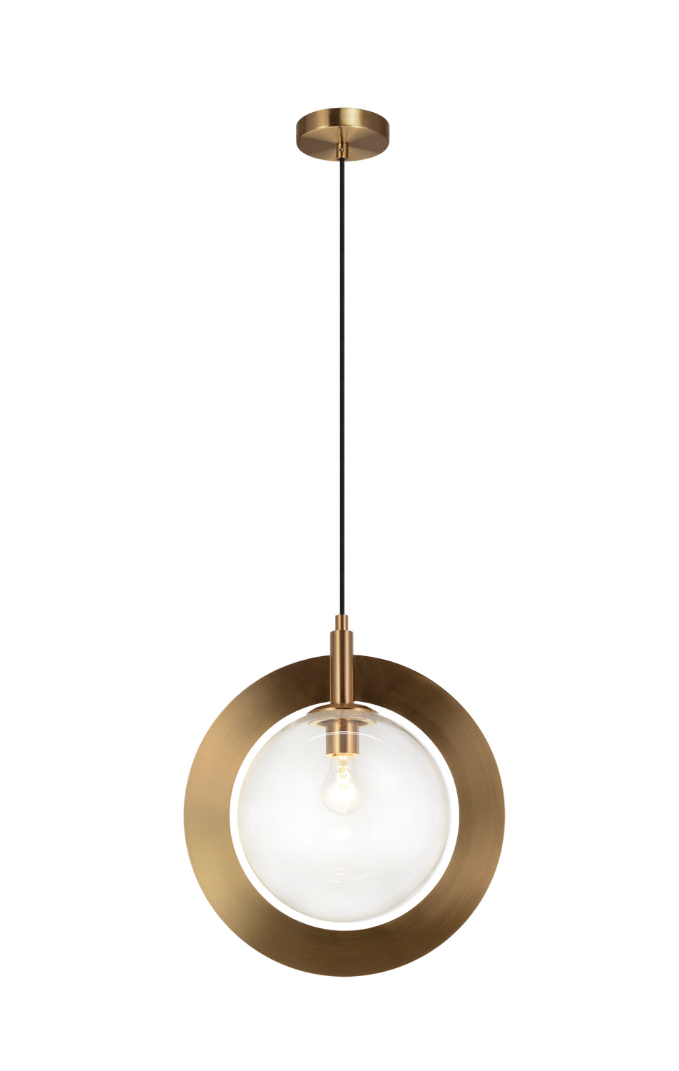 Astro One Light Pendant in Aged Gold Brass - available from The Lighting Shoppe, trusted by Canadian homeowners