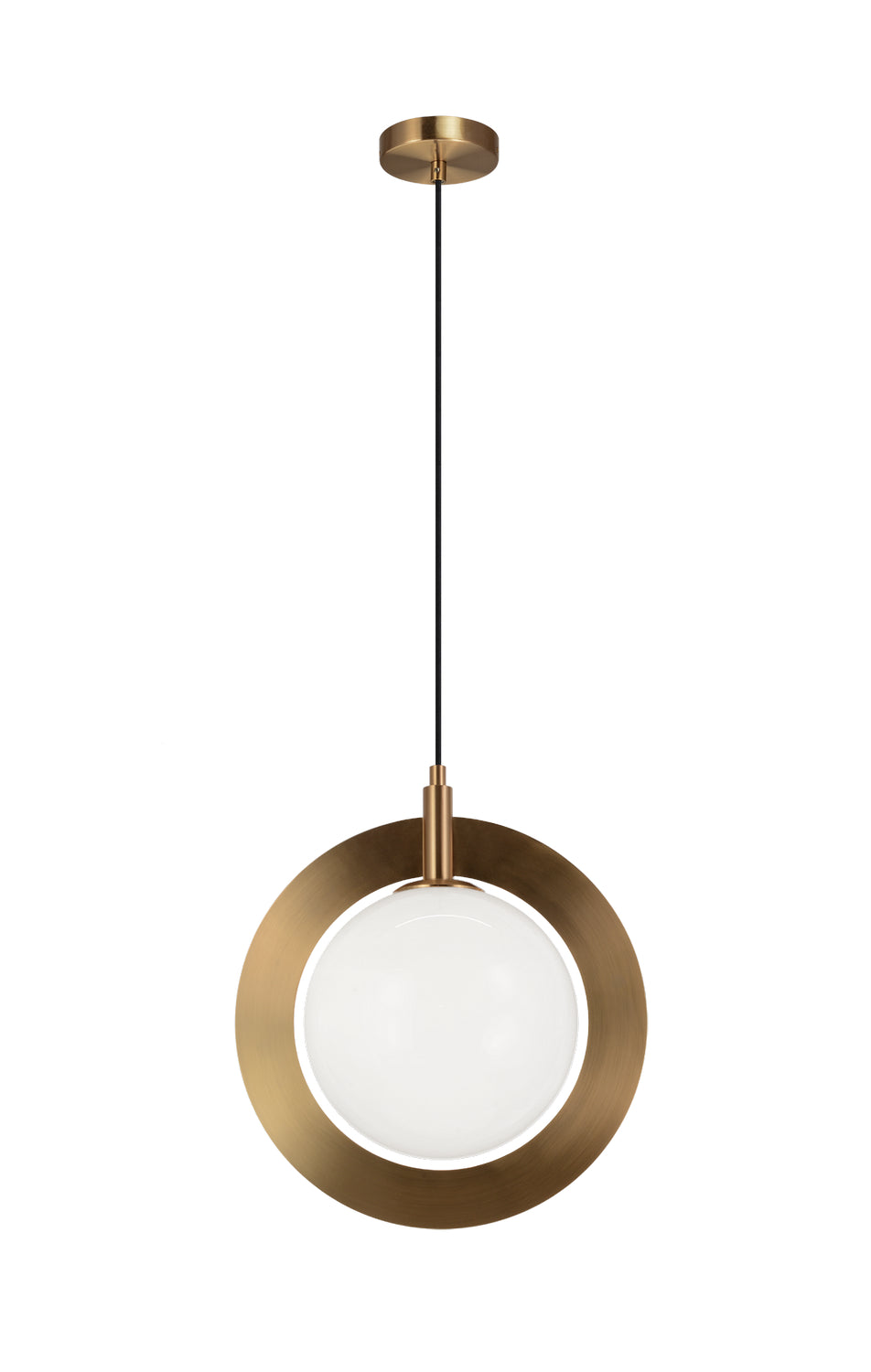 Astro One Light Pendant in Aged Gold Brass - available from The Lighting Shoppe, trusted by Canadian homeowners