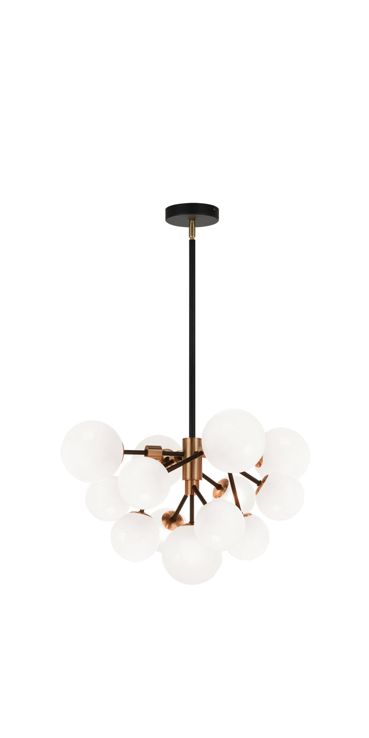 Novu LED Chandelier in Aged Gold Brass - available from The Lighting Shoppe, trusted by Canadian homeowners