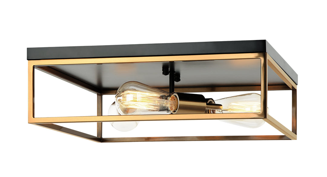Matteo Canada - M15543BKAG - Three Light Ceiling Mount - Clarke - Black & Aged Gold Brass