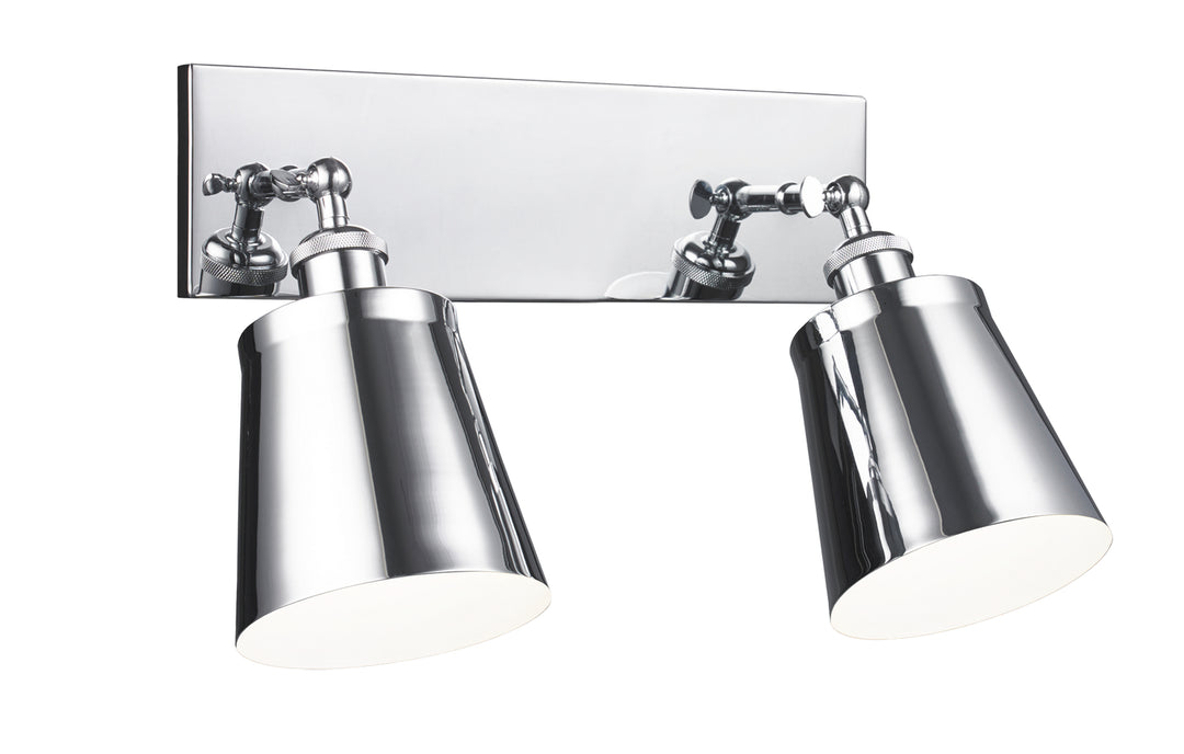 Kinsley Two Light Wall Sconce in Chrome - available from The Lighting Shoppe, trusted by Canadian homeowners