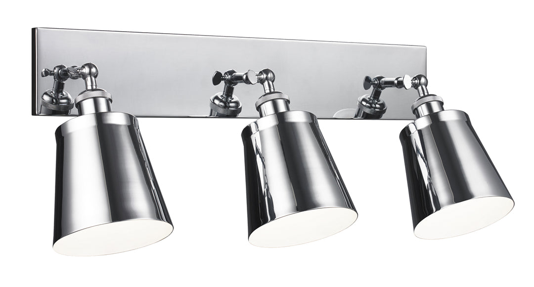 Kinsley Three Light Wall Sconce in Chrome - available from The Lighting Shoppe, trusted by Canadian homeowners
