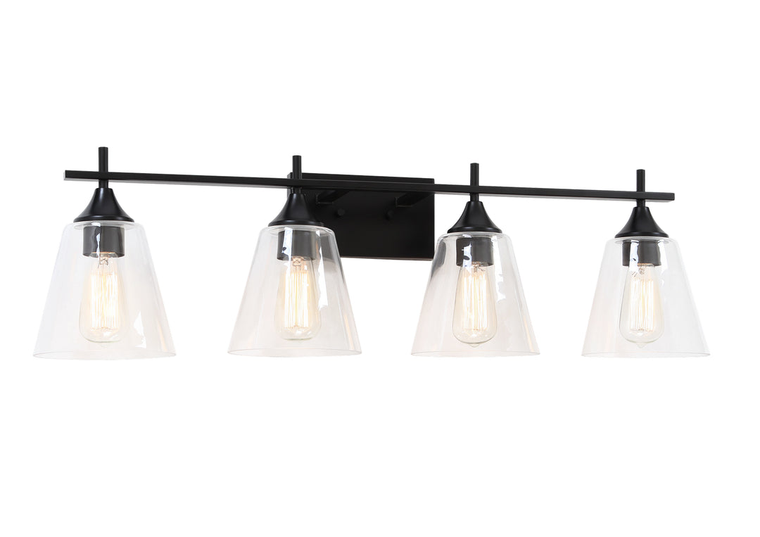 Hollis Four Light Wall Sconce in Black - available from The Lighting Shoppe, trusted by Canadian homeowners