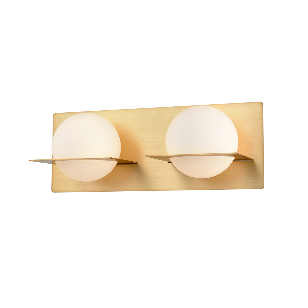 DVI Canada - DVP0922VBR-OP - Two Light Vanity - Io - Venetian Brass w/Half Opal Glass